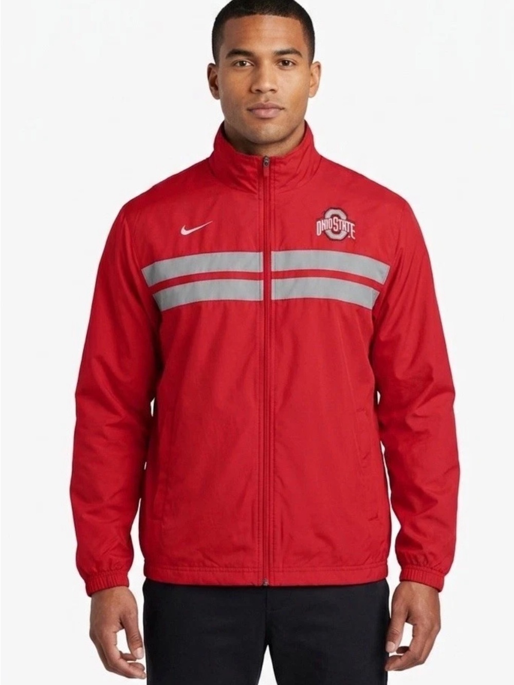 Nike Ohio State Buckeyes Red Reflective Windbreaker Men’s M